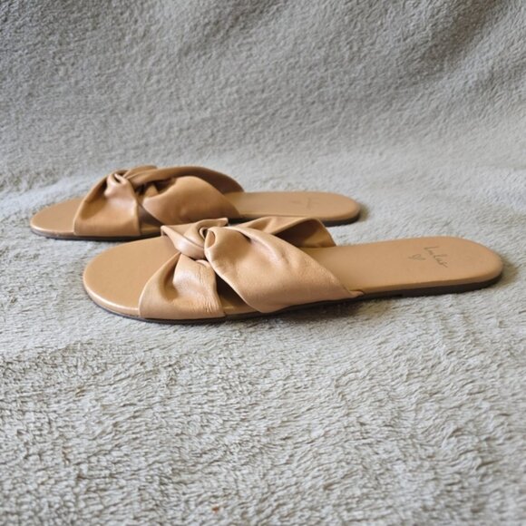 Lulu's Tan Knotted Slide Sandals - Picture 7 of 10